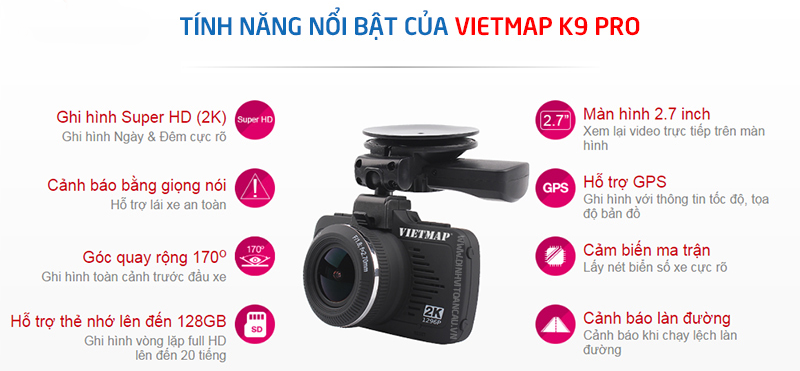 Camera hành trình vietmap C62 đa tính năng được người sử dụng tin dùng
