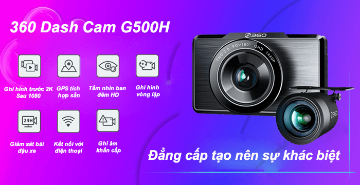 tính năng camera hành trình qihoo 360 G500h