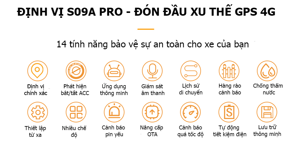 S09A Pro 4G tính năng hiện đại