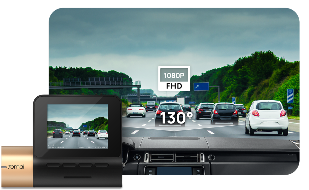 70mai Dash Cam Lite ghi hình 1080P góc rộng